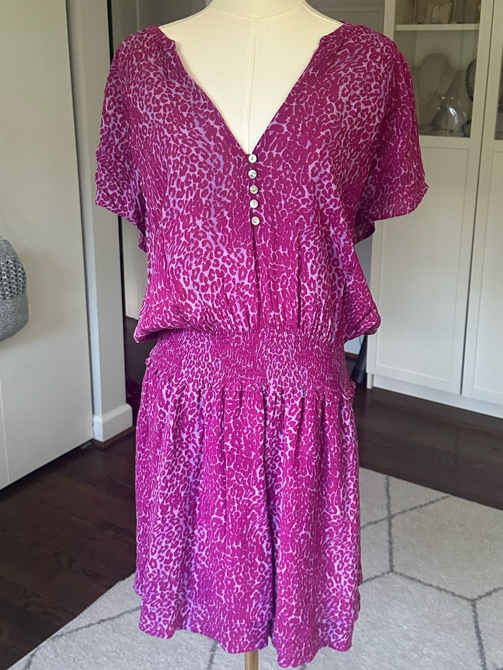 Like New Rails Karla Printed Minidress in magenta cheetah